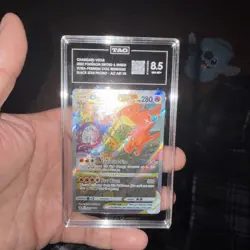 2022 POKEMON SWSH BLACK STAR PROMO #262 FULL ART/CHARIZARD VSTAR TAG 8.5 - Image 1