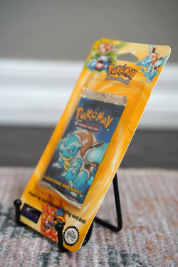 34.09g Pokemon 1999 Sealed Base Set Unlimited Booster Blister Pack Blastoise - Image 3