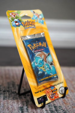 34.09g Pokemon 1999 Sealed Base Set Unlimited Booster Blister Pack Blastoise - Image 4
