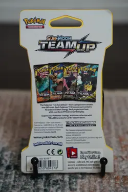 Pokemon TCG Sun & Moon Team Up Sleeved Blister Booster Pack Snorlax Eevee Sealed - Image 2