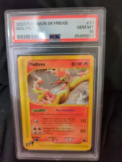 Pokemon TCG - Skyridge (2003) - Moltres 21/144 - PSA 10 Gem Mint - Image 1