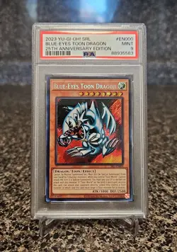 Blue-Eyes Toon Dragon PSA 9 Mint SRL-EN000 Spell Ruler 25th Anniversary Yu-Gi-Oh - Image 1