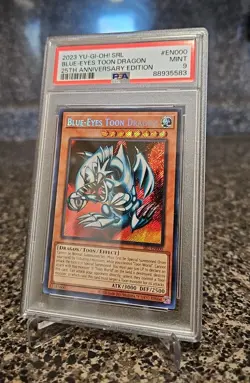 Blue-Eyes Toon Dragon PSA 9 Mint SRL-EN000 Spell Ruler 25th Anniversary Yu-Gi-Oh - Image 2