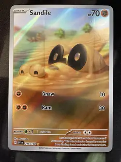 Sandile 216/198 Illustration Rare Pokemon Card Scarlet & Violet Base Set - Image 1