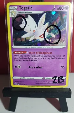 2x Double Swirl Togetic SWSH: Sword & Shield Promo Card SWSH276 Cosmos Rare 2B - Image 1