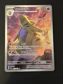 Pokemon TCG Tyranitar Scarlet & Violet Paldea Evolved Holo Card 222/193 - Image 1