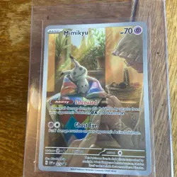 Pokemon Mimikyu TCG Black Star Promo Card Paldean Fates ETB SVP075 - Image 1