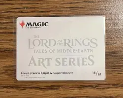 Eowyn Fearless Knight Art Card Gold-Stamped Signature MTG The Lord of the Rings - Image 2