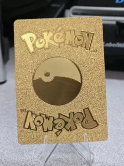 Pokemon Mew V 180hp Gold Foil Fan Art Collector Card TCG - Image 2