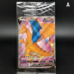 Pokemon Card Charizard V SWSH050 Full Art Holo Black Star PROMO SEALED NEAR MINT - Image 2