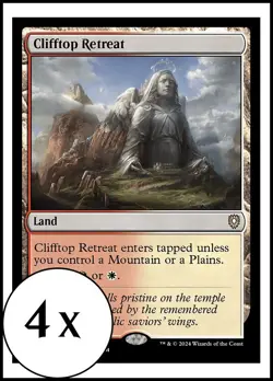 MTG - 4 x Clifftop Retreat - Bloomburrow Commander - Playset 4x x4 - Image 1