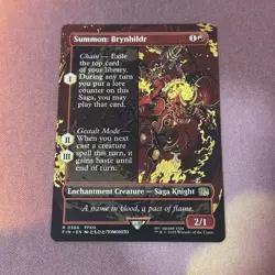 Summon: Brynhildr Borderless, MTG Single, FIN 0366 Rare NM - Image 1