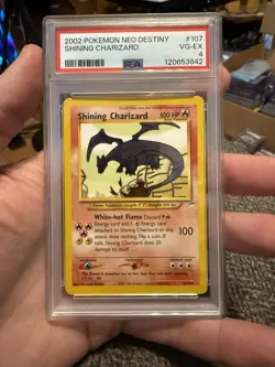 2002 POKEMON NEO DESTINY #107 SHINING CHARIZARD PSA 4 New Cert - Image 1