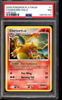 Charizard 1/99 Arceus Holo Pokemon PSA 7 - Image 1