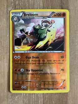 Breloom - 50/111 - Rare - Reverse Holo LP, English Pokemon Furious Fists - Image 1