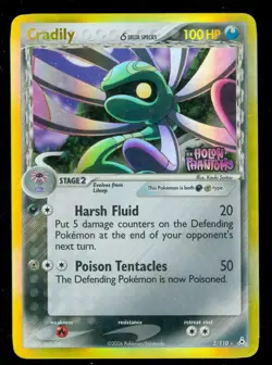 Pokemon CRADILY 2/110 Holon Phantoms - RARE Rev Holo - Lightly Played - Image 1
