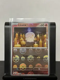 Pokemon White Flare Litwick 016/086 (Pokeball Pattern) Holo NM - Image 1