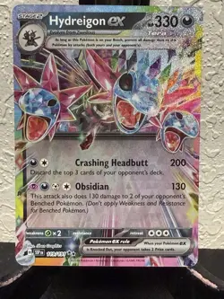 Pokemon TCG Hydreigon EX Double Rare Scarlet & Violet Surging Sparks - Image 1