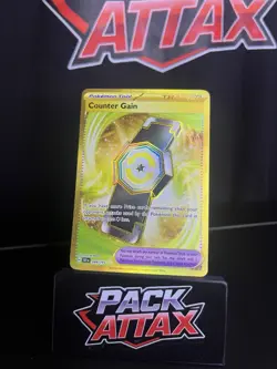 Pokemon TCG Surging Sparks Counter Gain 249/191 Hyper Rare Full Art Holo - Image 1