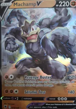Pokemon TCG Machamp V Sword & Shield Astral Radiance 072/189 Holo Ultra Rare NM - Image 1