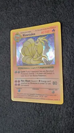 Ninetales 12/102 Shadowless Base Set Holo Rare Pokemon TCG - Image 2
