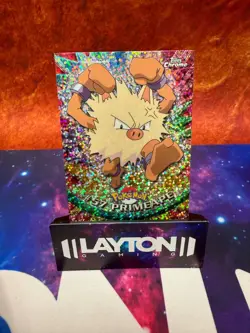 Topps Sparkle-Chrome Primeape #57 LP Pokemon 2000 TV Animation Edition Series 1 - Image 1