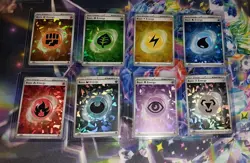 Pokemon Terapagos ex UPC Cracked Ice Energy Complete Set! - Image 1