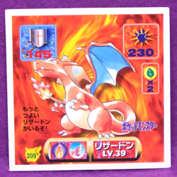 Charizard 1997 Pokemon Seal Sticker No.209 Amada Nintendo Gamefreak Japanese F/S - Image 1