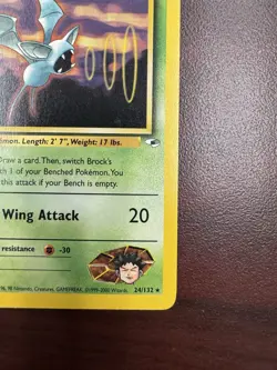 Pokemon Card - Brock's Zubat Gym Heroes 24/132 1st Edition Rare LP+ - Image 5
