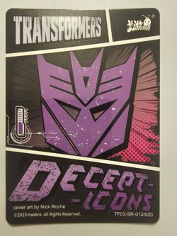 Megatron TF03-SR-012/020 transformers Kayou card tcg licensed trading - Image 2