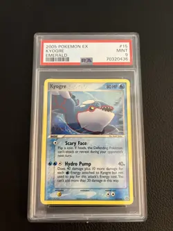 Kyogre 2005 Pokemon Ex Emerald PSA 9 Graded Card MINT 15/106 - Image 1