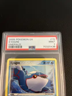 Kyogre 2005 Pokemon Ex Emerald PSA 9 Graded Card MINT 15/106 - Image 5