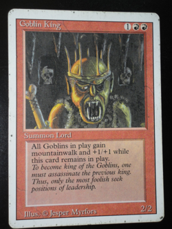 Goblin King Revised MP Moderately Played MTG Magic the Gathering - Image 1