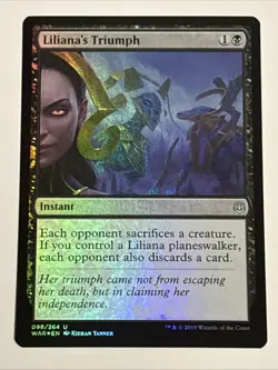 MTG War of the Spark Liliana's Triumph Foil 098/264 NM - Image 1