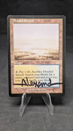 Flooded Strand -MTG Magic the Gathering Onslaught-Signed by Rob Alexander- MP A - Image 1