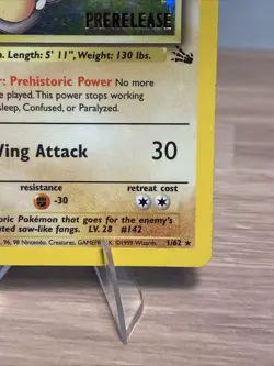 Pokemon TCG Aerodactyl Fossil 1st Edition Holo Unlimited Rare Prerelease MP - Image 2