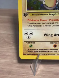 Pokemon TCG Aerodactyl Fossil 1st Edition Holo Unlimited Rare Prerelease MP - Image 3