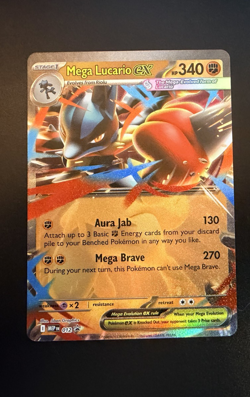 Mega Lucario ex - MEP 012 Mega Evolution Black Star Promo Pokemon TCG Card - Image 1