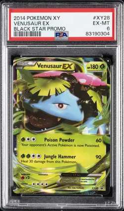 2014 POKEMON XY BLACK STAR PROMO #XY28 VENUSAUR EX PSA 6 - Image 1