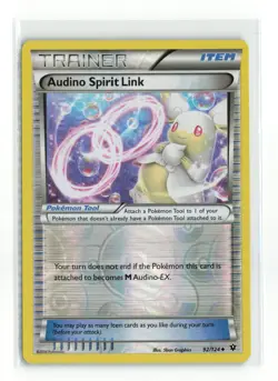 AUDINO SPIRIT LINK 92/124 REVERSE HOLO FATES COLLIDE POKEMON TCG LP - Image 1