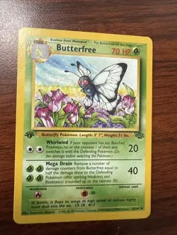 Butterfree 33/64 First 1st Edition “d” D Error NM Near Mint Pokemon Jungle - Image 1