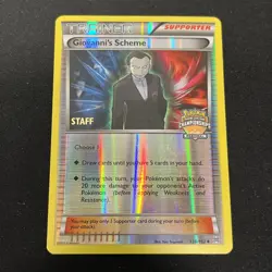 Pokemon Giovanni's Scheme STAFF Regional Championship Promo 138/162 🔥 - Image 1