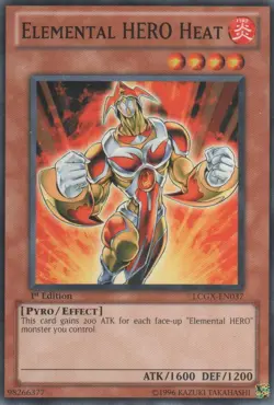 Elemental HERO Heat - LCGX-EN037 - Common - Unlimited Edition - Heavily Played - Image 1