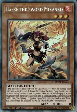Ha-Re the Sword Mikanko 1st Ed Collector's Rare AMDE-EN025 Yu-Gi-Oh! - Image 1