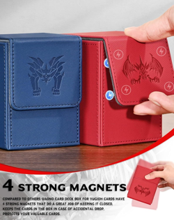Card Deck Box for Yugioh MTG Cards, 100+ Deck Case with 2 Dividers Fits TCG CCG - Image 5