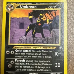 Pokemon trading card Umbreon Neo Discovery 32/75 ungraded - Image 2
