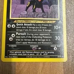 Pokemon trading card Umbreon Neo Discovery 32/75 ungraded - Image 3