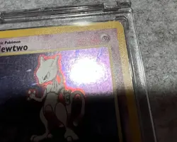 Mewtwo Mint Base Set Holo Rare 10/130 Pokemon Card Vintage TCG protective case - Image 4