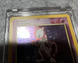Mewtwo Mint Base Set Holo Rare 10/130 Pokemon Card Vintage TCG protective case - Image 5