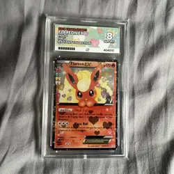 Pokemon TCG Flareon EX RC6/RC32 Generations Holo Card Ace 8 Graded - Image 1